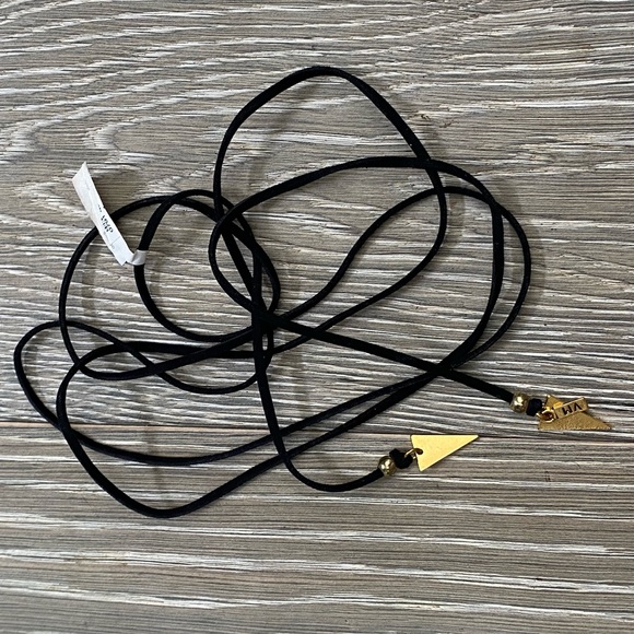 NWT Vanessa Mooney Suede Wrap Bolo Necklace - Picture 1 of 3